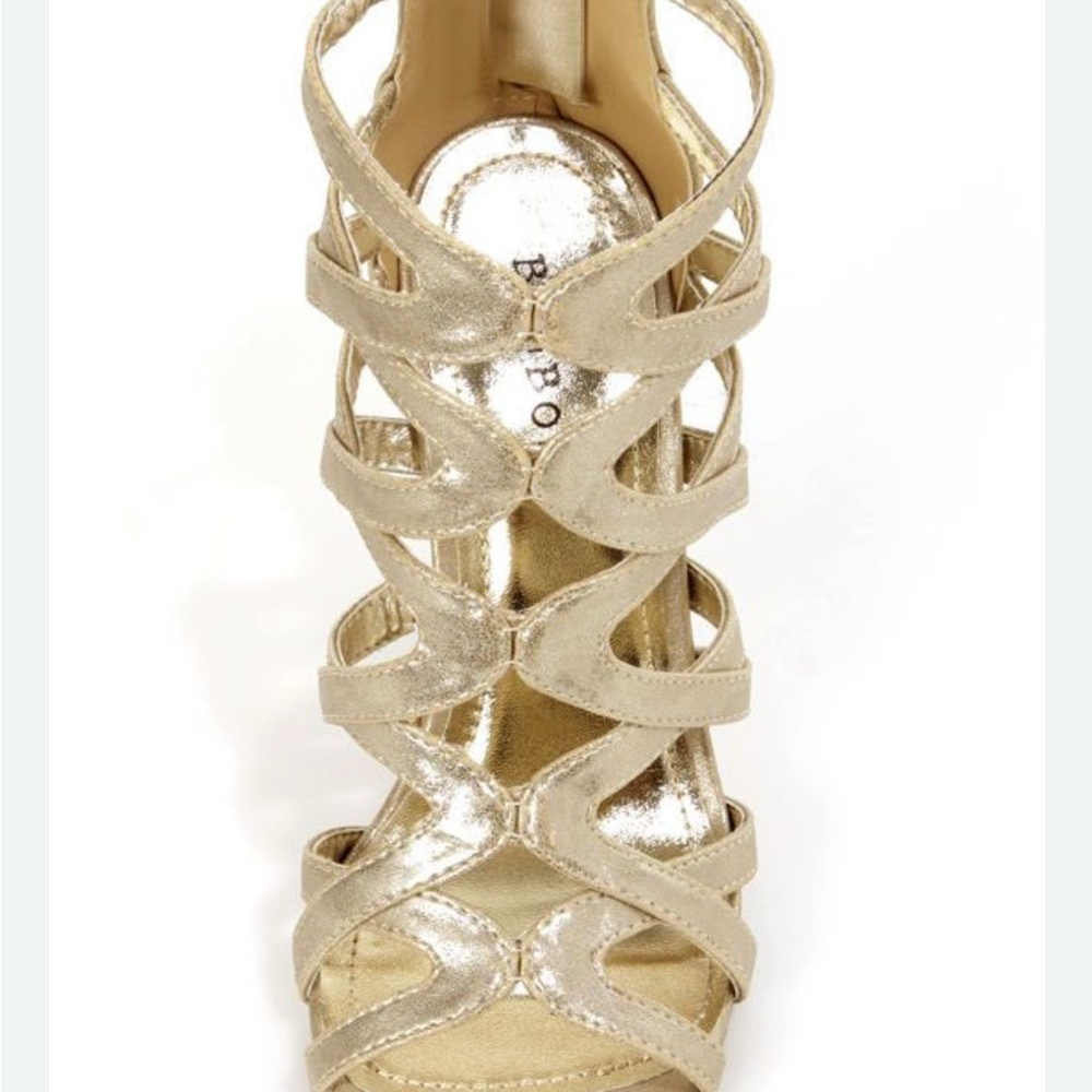 Bebe Gold Strappy Women's Sandals